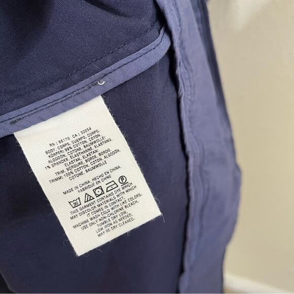 NWT Anthropologie Maeve Navy A-Line Flared Open Back Overall Midi Denim Dress 2P - Picture 11 of 11